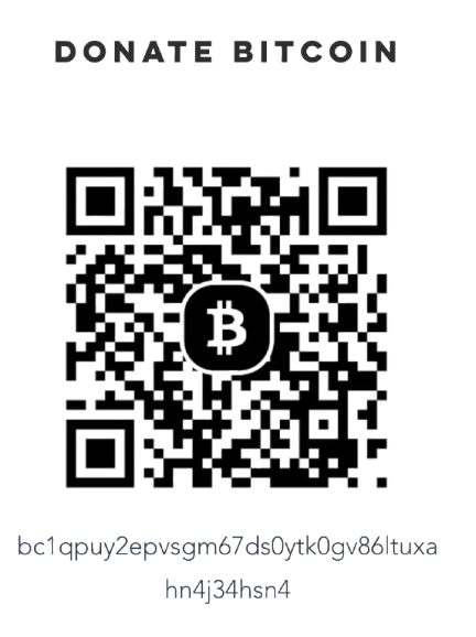 Donate Bitcoin — QR code and wallet address